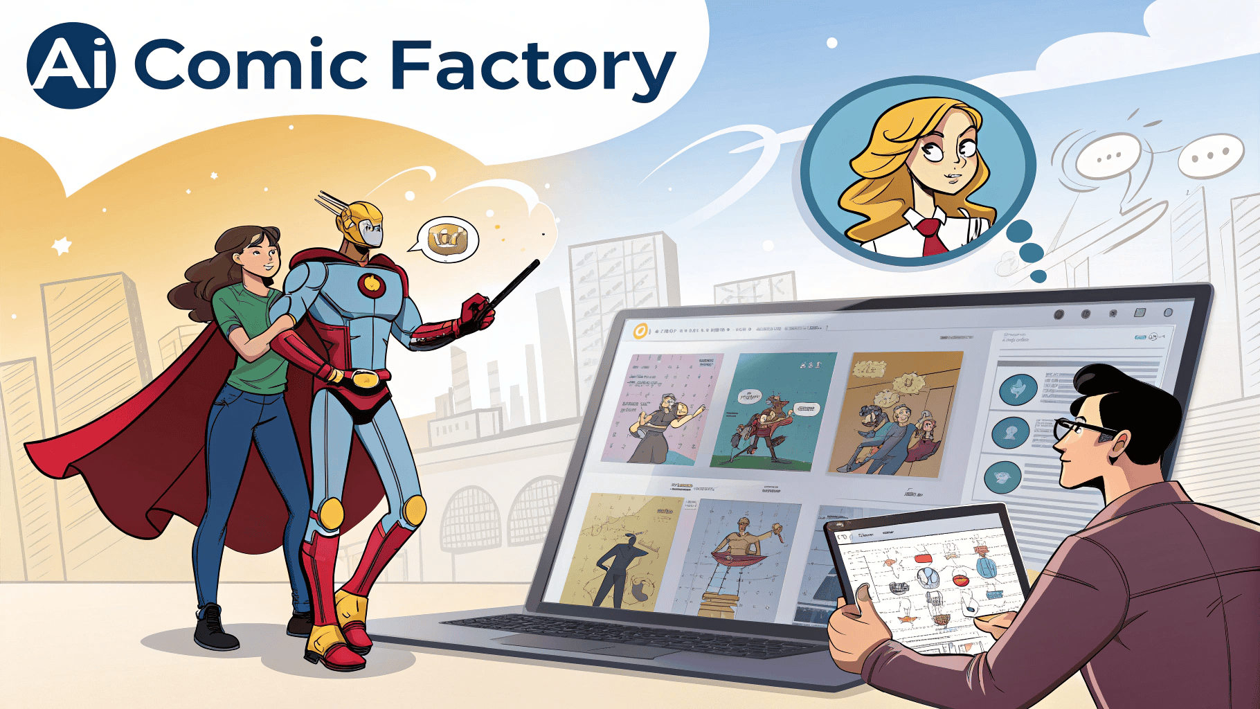 AI Comic Factory Create Custom Comics Instantly with AI-Powered Storytelling