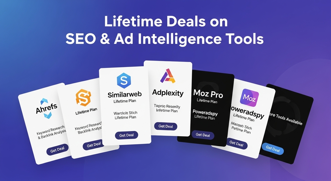 Ahrefs Similarweb Adplexity Moz Pro Poweradspy Lifetime Plan
